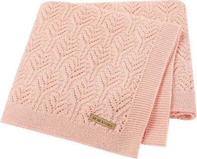 Produktbild von Famanu Babydecke 100% Baumwolle - Weich, Atmungsaktiv, 100 x 80 cm (Rosa)