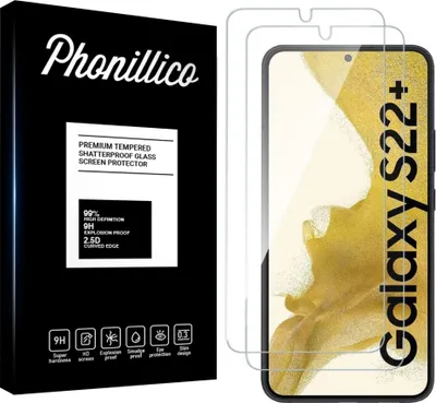 Produktbild von Hartglas für Samsung S22 PLUS 5G [2 Stück] Displayschutzfolie Screen Protector Film Anti-Kratzer Glas Resistant Phonillico®