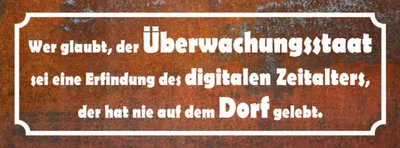 Produktbild von vianmo Holzschild 10x27 cm wer glaubt Überwachungsstaat Dekoration