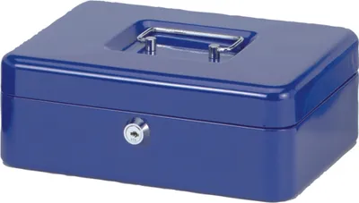 Produktbild von Geldkassette 3 25x19,1x9cm blau Packung mit 15 Stück