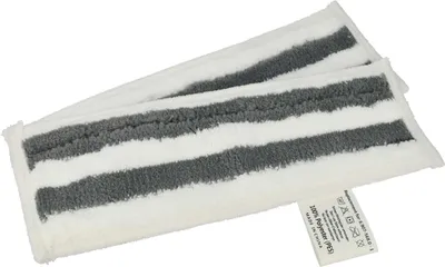 Produktbild von vhbw 2x Wischbezug kompatibel mit Kärcher SC 6.800 CB, SC 6.800, SC 6.800 C Dampfreiniger - Mikrofaser Schwarz Weiß