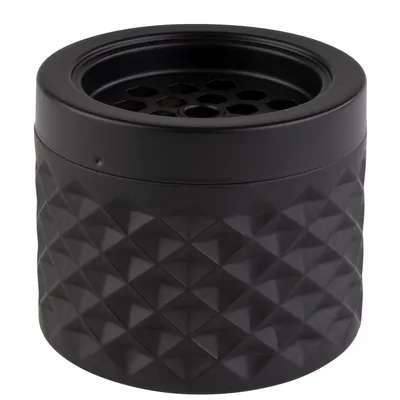 Produktbild von APS Windaschenbecher Durchmesser: 95 mm schwarz matt aus Glas gefrosted