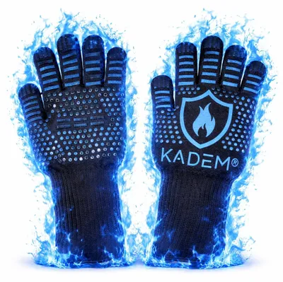 Produktbild von Ofenhandschuhe S/M, hitzebeständig bis 800°C, feuerfest, sicheres Kochen