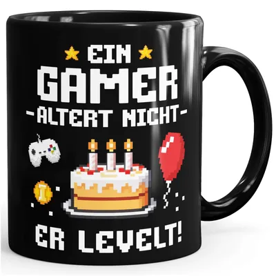 Produktbild von Kaffee-Tasse Ein Gamer altert nicht Geschenkidee Nerd | Lustige Geburtstags-Tasse für Zocker Moonworks®