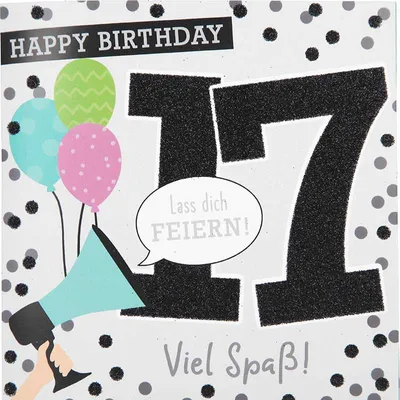 Produktbild von Depesche Zahlenkarten mit Musik quadtratisch : Happy Birthday 17 Lass dich feiern!... Zahlenkarten mit Musik, quadratisch: Happy Birthday 17 Lass dich feiern!...