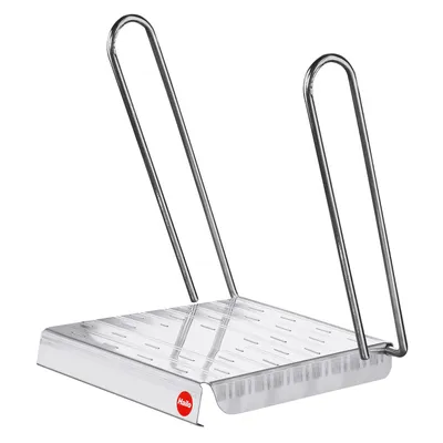 Produktbild von Hailo Alu-Einhängetritt - Trittflächenvergrößerung mit verzinktem Bügel aus Rundstahl zum Einhängen - Arbeitspodest belastbar bis max. 150 kg - geeignet für Hailo Sprossenleitern - silber