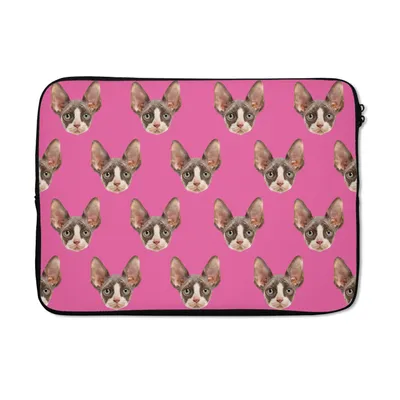 Produktbild von MuchoWow® Laptop Hülle 14 ZollHaustier - Rosa - Muster Laptoptasche - Laptoptasche - Stoßsicher - Schutzhaube