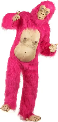 Produktbild von Deluxe Gorilla-Kostüm pink - Einheitsgröße