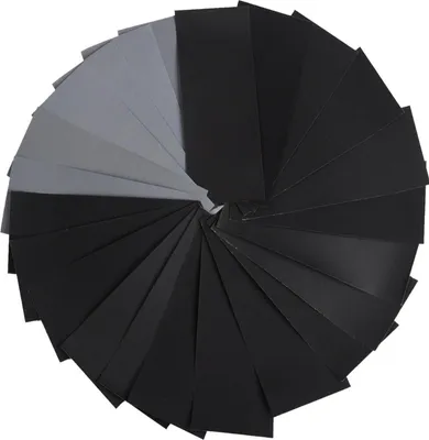 Produktbild von 72 Stück Schleifpapier Set Nass Trocken Feines Sandpapier 23x9cm,Körnung 400-3000 Vielseitiges Schleifpapier für Auto,Holz,Metall,Lack Glas