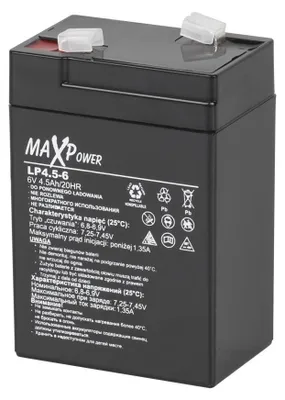 Zdjęcie produktu dla Bat0401 Akumulator Zelowy 6V 4.5Ah Maxpower
