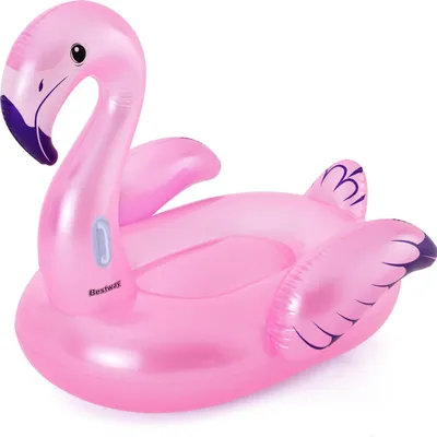 Obrázok produktu pre Nafukovací plameniak MAXI s držadlami, 173x170cm