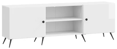 Image de Meuble TV Blanc brillant 150 x 31 x 50 cm Bois d'ingénierie