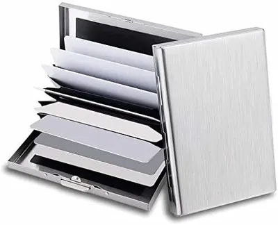 Zdjęcie produktu dla Etui na karty kredytowe RFID blocking stal nierdzewna 10 przegródek mężczyz