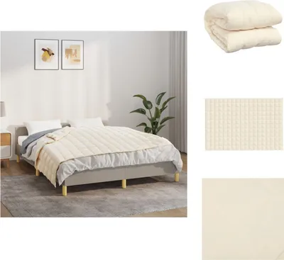 Immagine prodotto di vidaXL Coperta pesata crema chiaro 122x183 cm 9 kg di tessuto - Coperte