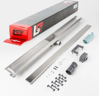 Produktbild von Duschrinne befliesbar 1000 x 70 mm höhenverstellbar Duschablauf Duschgitter