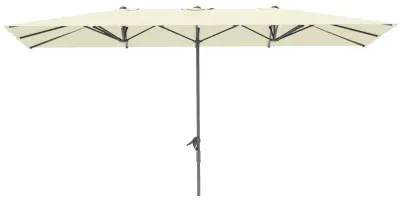 Produktbild von Doppelter Sonnenschirm – Sonnenschutz – UV50+ Schutz – Aluminiumrahmen – Kurbelmechanismus – 451 x 264 cm