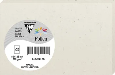 Immagine prodotto di Pollen by Clairefontaine 55016C Pollen by Clairefontaine Karte 82 x 128 mm, Natura