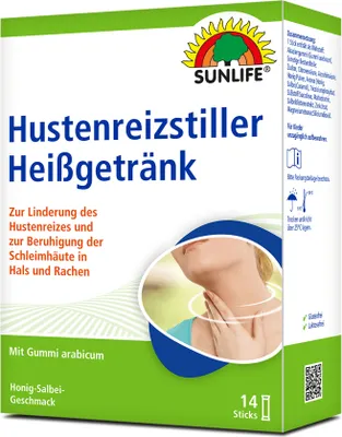 Produktbild von Sunlife Hustenreizstiller Heißgetränk 14 Sticks a 5g