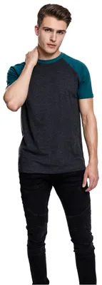Produktbild von Urban Classics Herren Raglan Contrast Tee – Kurzarm T-Shirt aus Baumwolle mit fa