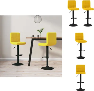 Immagine prodotto di vidaXL Sgabello da bar 2 pezzi in velluto giallo senape - Sgabello da bar