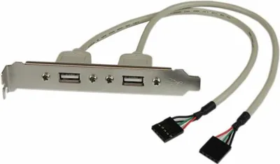 Produktbild von StarTech.com 2-Port USB A Slotblech-Adapter (Buchse) - 2 x Typ A Buchse USB - 2 x