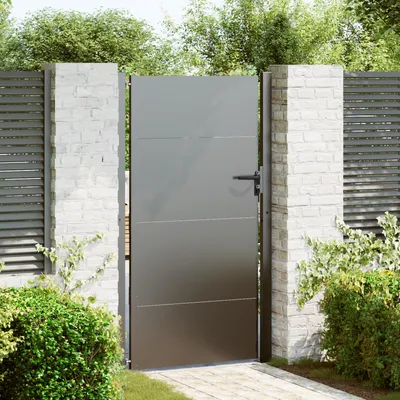 Produktbild von Möbel 2025 - Gartentor Schwarz 105 x 200 cm Pulverbeschichteter Stahl - Gartentore Neu2965