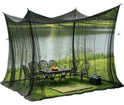 Image de Solidchoice - Moustiquaire XXL pour l'intérieur et l'extérieur, 300 x 300 cm, noire
