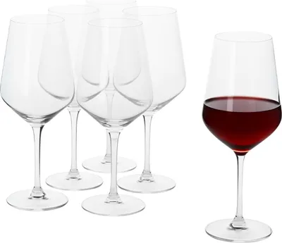 Produktbild von alpina Weingläser Rotwein Set 6 Teilig - Weinglas 53cl - Spülmaschinenfeste Rotweingläser - Geschenk für Frauen