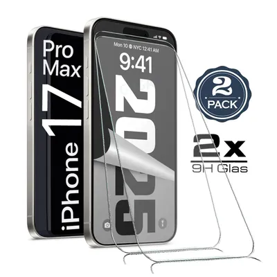 Produktbild von 2X Für iPhone 17 Pro Max ( 6.9" ) - Panzerglas Glasfolie Display Schutz Folie Glas 9H Hart Echt Glas Displayschutzfolie 2 Stück