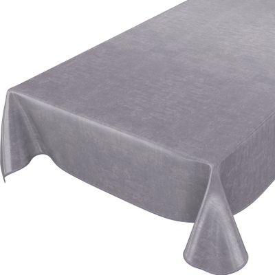 Wachstuch Tischdecke Beton Betonmuster Grau-Anthrazit Biertisch 240x70cm mit Saum