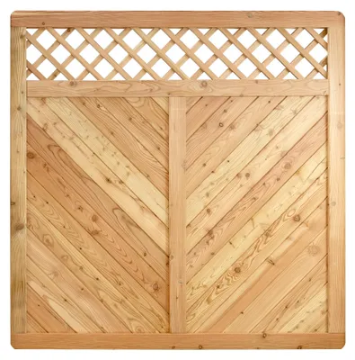 Produktbild von Ligna Gard Sichtschutzzaun Valencia gerade mit Rankgitter 180x180 cm Holzzaun Lärche stabiler Rahmen 44x88 mm sehr stabil