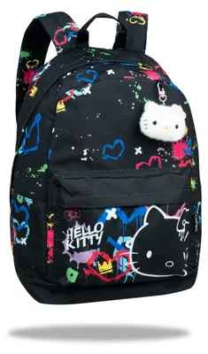 Obrázok produktu pre Plecak młodzieżowy Hello Kitty Cross Black Neon