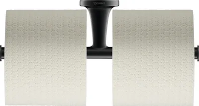 Zdjęcie produktu dla Duravit Starck T - Podwójny uchwyt na papier toaletowy, czarny mat 0099384600