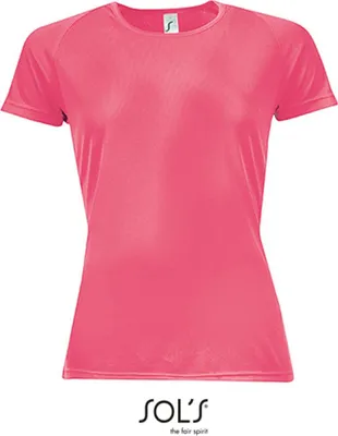 Produktbild von SOLs 01159 | Damen Raglan Sport T-Shirt + Längerer Rücken - Farbe: Neon Coral - Größe: S