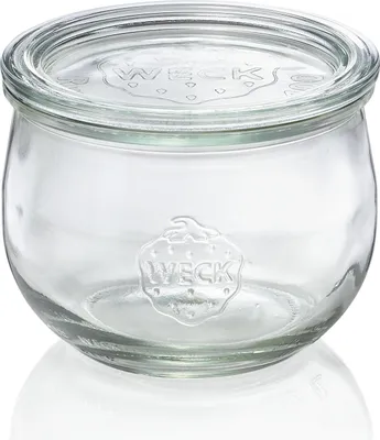 Produktbild von 6x Weck Glas Tulpenglas mit Deckel Tulip 580 ml