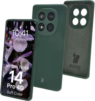 Produktbild von Bizon Soft Case Xiaomi Redmi Note 14 Pro 4G dunkelgrün