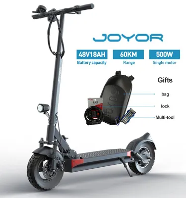 Produktbild von Y6‑S Elektroroller für Erwachsene | 500‑W‑Motor, 48 V 18 Ah Akku,  10‑Zoll‑Offroad‑Reifen, max. Tragfähigkeit 120 kg