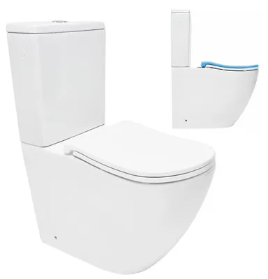 Produktbild von SAT Ergo WC-Kombination mit ergonomischer Sitzform und Wirbelspülung, weiß