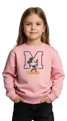 Produktbild von Mickey & Minnie Klassisch Mit M Kinder Premium Pullover, 158/164 (12 Jahre), Rosa