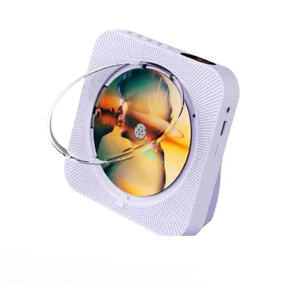 Produktbild von ZELURXX Tragbarer CD-Player mit Bluetooth und FM, 360° Stereo-Sound, USB- und TF-Kartenunterstützung, Lila