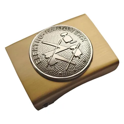 Produktbild von Koppelschloss Elektro Handwerk und Zunft – golden/silbern - für Meister - für 4,5 cm breite Koppelgürtel