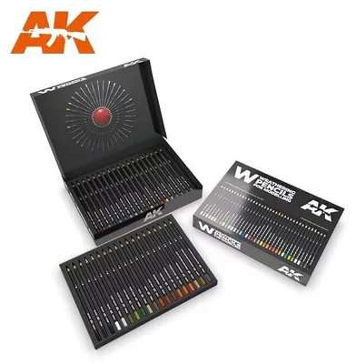 Imagen del producto de Caja de lápices para envejecer AK Interactive, edición Deluxe (37 colores a base de agua) (AK-10047)