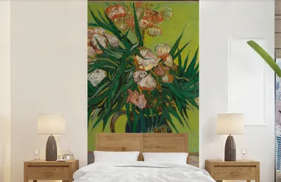 Produktbild von MuchoWow® Fototapete für Wohnzimmer oder Schlafzimmer Wandtapete Vinyl Motivtapete Der Oleander - Vincent van Gogh - 120x240 cm - Hintergrundbild