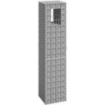 Productafbeelding van Robuuste ijzeren gabionkorf, 40x40x180 cm, zilverkleurig