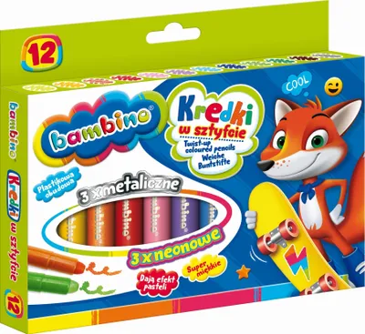 Zdjęcie produktu dla Kredki W Sztyfcie 12Kol.bambino 8672