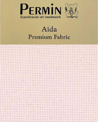 Zdjęcie produktu dla Permin Precut, 16 szt., Aida 355, kolor 292 (fioletowy), tkanina do haftu krzyżykowego, 43 x 50 cm