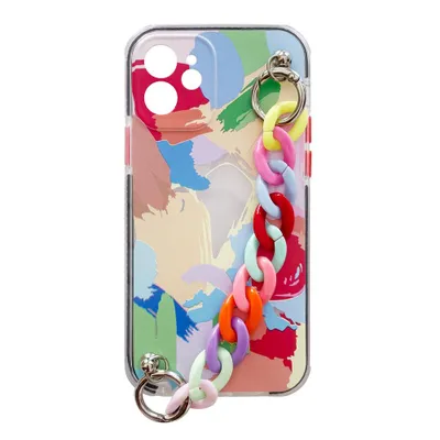 Immagine prodotto di Custodia in silicone con catena per iPhone X/XS - Daugiaspalvė 4 KP14576