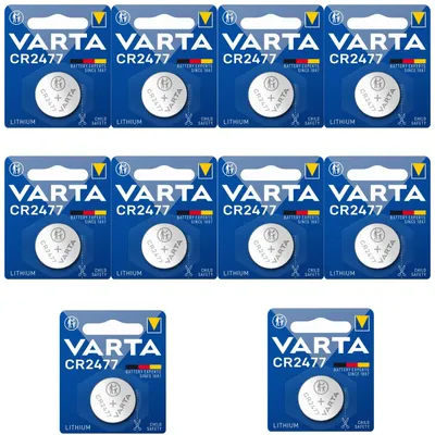 Immagine prodotto di Batteria al litio a bottone VARTA CR 2477 per orologi e telecomandi, 3V, confezione da 10
