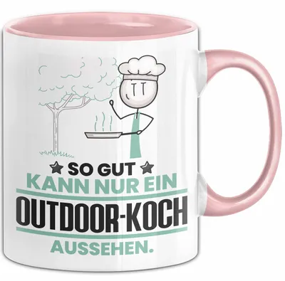Produktbild von Outdoor-Koch Geschenk Tasse So Gut Kann Nur Ein Outdoor-Koch Aussehen Geschenkidee Kaffee-Becher (Rosa)