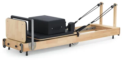 Produktbild von PH Fitness Pilates Reformer aus Holz, klappbar – massives Hartholz mit Edelstahl-Beschlägen, Studioqualität für Home Gym und Reha
